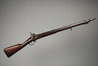 Sapper's gun M1815 or percussion gun with ramrod and bayonet, used by the boys of the Gereformeerde Weeshuis, Rotterdam, rifle