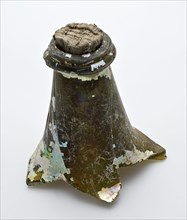 Fragment of neck and mouth of abdominal bottle (with cork), belly bottle storage bottle wine bottle bottle holder soil find