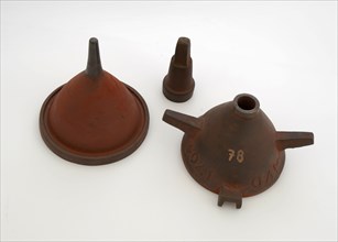 Andreas van Duyveland, Three-piece bronze mold for funnel with initials AVD and 1764, mold casting tool tools kit metal