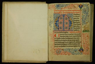 Masters of the Delftse Halve Figuren, Prayers and Book of Hours, with Here the corte vigil of three lessons, book of hours book