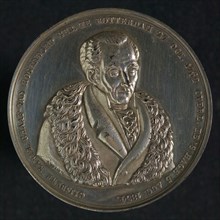's Rijks Munt, Medal on the death of Gijsbert Karel van Hogendorp (1762-1834), penning footage silver, slightly used