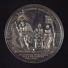A. van Baer II, Medal on the 25th wedding of Jacobus Herman Vingerhoedt and Jacomina Antonia Terwen on December 10, 1779