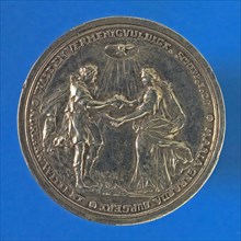 Meester "B", Medal on the marriage of Adriaen Wittert (Rotterdam 1692 - The Hague 1748) and Maria Gerarda Burgert, Amsterdam