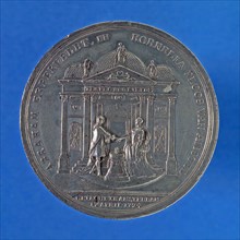 Medal on the 25th wedding anniversary of Abraham Erberveldt and Cornelia Ploos van Amstel on April 17, 1749, wedding medal