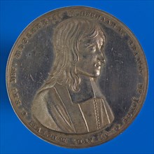 R. Arondeaux, Medal on the death of Geeraardt Brandt de Jonge, death certificate penning footage silver, bust half way right