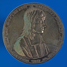 R. Arondeaux, Medal on the death of Geeraardt Brandt de Jonge, death certificate penning footage silver, bust half way right