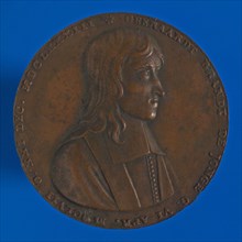R. Arondeaux, Medal on the death of Geeraardt Brandt de Jonge, death medal penning footage copper, bust half way right