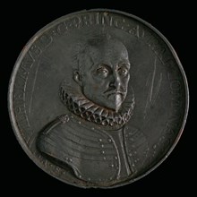 Peter van Abeele, Medal on the offer to Prince William I of the High Government, 1575, medallion medals lead metal, bust Prince