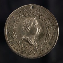 Gijsbert van Moelingen, Medal on the inauguration of William V as Marquis of Veere and Vlissingen, penning footage silver
