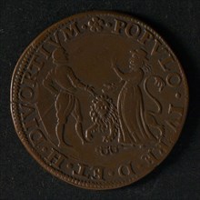 Medal on the aversion of the Netherlands to the Duke of Anjou, jeton utility medal medal exchange buyer, Dutch virgin tied