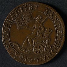 Medal on the thanksgiving after the destruction of the Invincible Fleet, jeton utility medal medal exchange buyer, Queen
