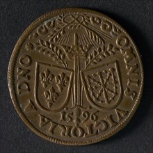 Medal on the peace between France and Navarre, jeton utility medal medal exchange buyer, king Henry IV of France in weaponry