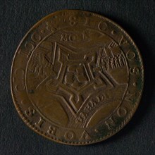 Medal on the conquest of the Fort St. Andries by Prince Maurits, jeton utility medal medal exchange copper, sunflower lit