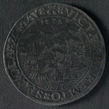 Medal on the victory by the Zeeuwen on the Spanish galleys under Spinola, jeton utility medal medal exchange tin, only Zeeland