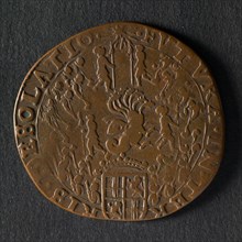 Medal on the aid of the Republic to the Protestant German princes, jeton utility medal medal exchange copper, people kneeling