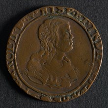 Medal on Charles II of the Southern Netherlands, jeton utility medal medal exchange copper, bust of the Spanish king