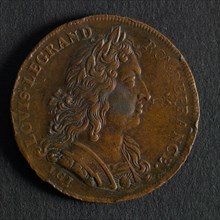 Lazarus Gottlieb Lauffer, Medal on Louis XIV, jeton utility medal medal exchange buyer, bust of Louis XIV to the right