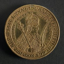 Golden medal on the coronation of Maximilian from Austria to Roman King, penning footage gold, 19,9 gram, Maximilian half-length
