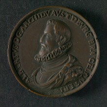 Unilateral medal on Albertus of Austria, penny footage copper, BRA GEL DNS LRI