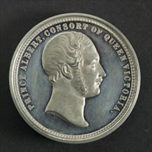 Allen, Medal at the World Exhibition in London in 1851, medallion medal white metal, bust Prince Albert to the right