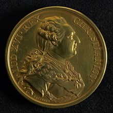 N. Gatteaux, Medal on the release of the first air balloon under Louis XVI, penning footage gold, bust Louis XVI to the right