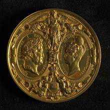 Medal on the visit of the Royal Family to the Mint, King Louis Philippe I and his family, medallions of gold, grams 337.0, Busts