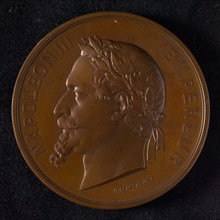 François Joseph Hubert Ponscarme, Medal for the city of Rotterdam from the World Exhibition in Paris, medallion medallions