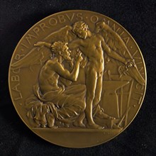 Auguste Patey (1855 - 1930), Medal on the tests with controllable hot air balloons taken at Chalais Meudon in 1885, penny