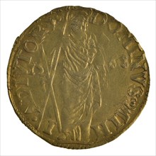 Sint Andriesgoudgulden, Gelderland, 1568, sint andriesgoldgulden coin money swap gold, DOMINVS. MIH - I.ADIVTOR