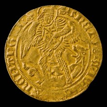 Golden angelot, Batenburg, 1562, golden angelot currency money swap gold, SANCTVS. MICHA .. ARCHANGEL, Archangel Saint