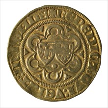 Maria van Brabant, wed. Hertog Reinoud III van Gelderland, Rhine gold guilder, Oyen, z.j., gold guilder coin money swap gold