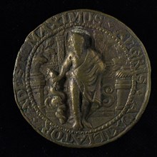 W. de Wijs, Entrance fee from the Hortus Medicus in Amsterdam, for doctors and pharmacists, medallions copper copper, Penny