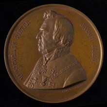 David van der Kellen, Medal on the 25th anniversary of the mayor of Utrecht by Mr. N.P.J. Kien, penning footage bronze, bust