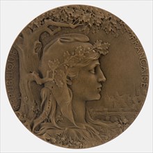 J.C. Chaplain (1839 - 1909), Medal of the Exposition Universelle Internationale in the name of Ville de Rotterdam, penning