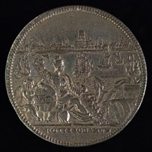 Jacob van Dishoeck, Medal with city virgin and city coat of arms of Rotterdam, tooling medal penning identification carrier