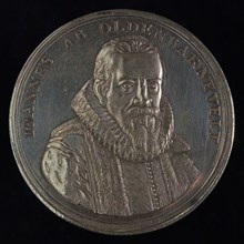design: Jan Smeltzing I, Medal on the death of Johan van Oldenbarnevelt in 1619, penning footage silver, minted, bust