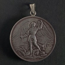 J.C. Chaplain (1839 - 1909), Price medal from the Academy of Fine Arts in Brussels, price medal penning image material white
