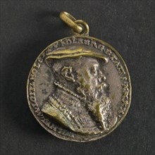 Medal on Wilhelm Lofflholcz, penning footage copper silver, silvered, bust Wilhelm Lofflholcz councilor at Nuremberg, WILHELM