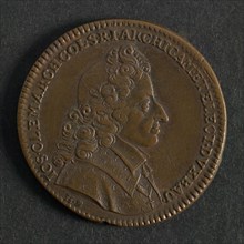 H. Bernard, Medal on the return from exile of Josef Clemens of Bavaria, archbishop of Cologne, penning footage copper, bust