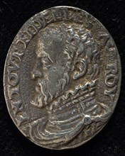 Oval geuzen medal, penning footage silver, bust Philips II to the left omschrift: AND TOVT FEDELES AV ROY, in everything loyal