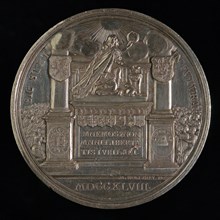 design: M. Holtzhey, Medal on the commemoration of the centenary of the Treaty of Munster, penning footage silver, grams