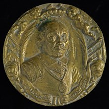 Medal on the death of Maarten Harpertszoon Tromp, death medal penning footage copper, in raised relief bust Tromp Two trumpet