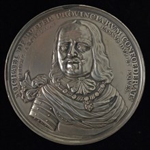 design: Chr. Adolfszoon, Medal on the death of Michiel Adriaanszoon de Ruyter, death certificate penning footage silver