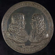 Avry, Medal on the murder of the De Witt brothers, penning footage silver, each other's busts of Johan and Cornelis de Witt