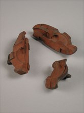 Three-piece bronze mold for leg of tap jug, cast molding tool tools base metal bronze, cast Three-piece bronze mold for casting