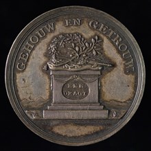 Medal on the preserved peace in the city of Rotterdam, penning footage silver, Weapon of Rotterdam between S and C, Senatu