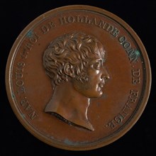 George, Medal on King Louis Napoleon, medallion bronze bronze material 5,0, portrait of Louis Napoleon to the right, NAP. LOUIS