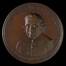 A. Bemme, Medal on the death of Jan Nieuwenhuijzen, founder of the Society to Nut van 't Algemeen, mortality medal medal figure