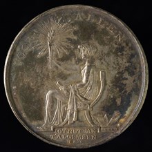 H. Lageman, Medal on the 25th anniversary of the Society for Nut of General, penning footage silver, symbolic female figure