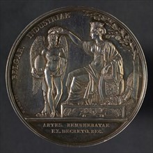 Nederlandse Munt, Price medal for the Dutch industry at the Exhibition in Haarlem, price medal penny footage silver, Industry